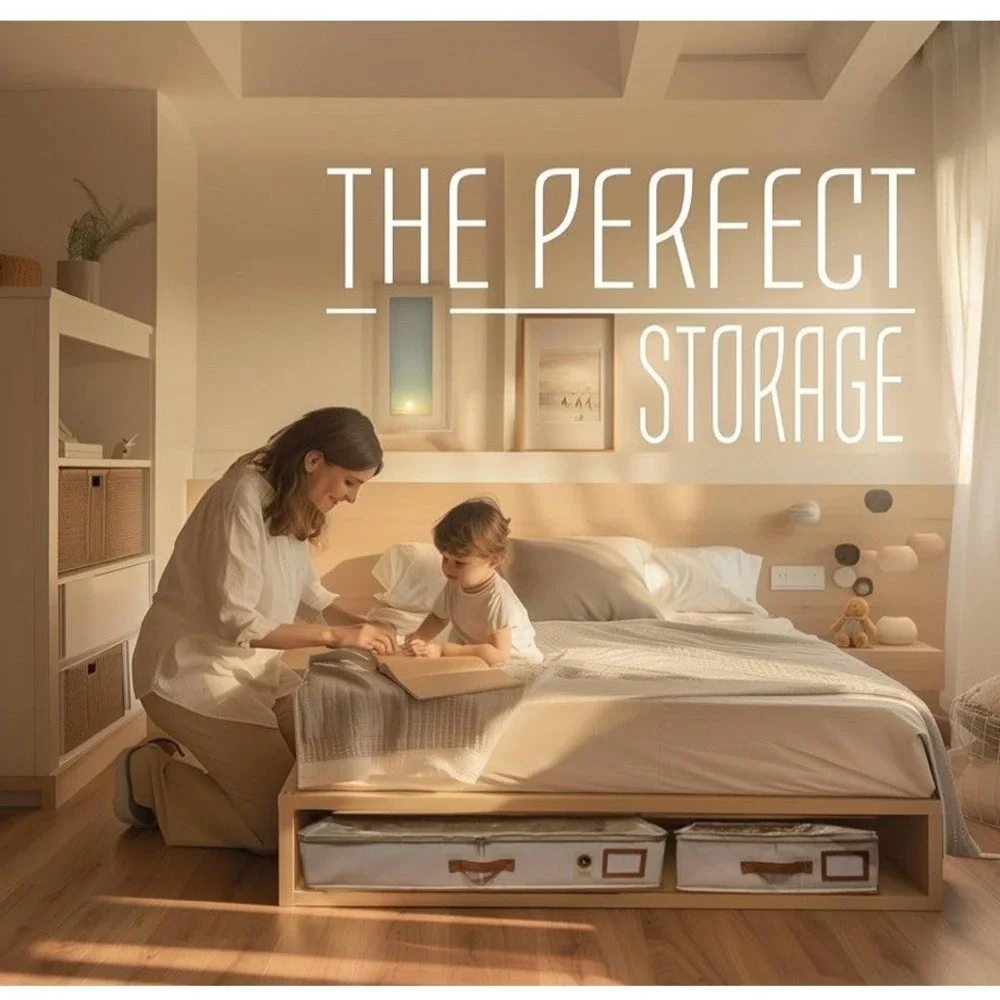 XL Underbed Storage Containers with See-Through Zip Lid, Thick Metal Zippers